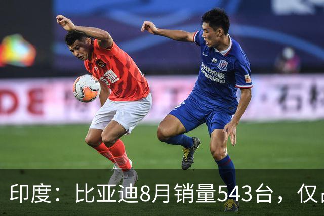 印度：比亚迪8月销量543台，仅占0.1%的市场份额